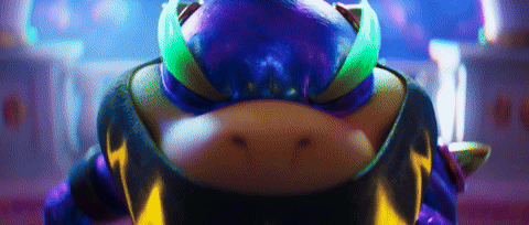 Cartoon Character In Purple And Green Costume GIF