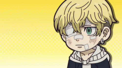 A Close Up Of A Cartoon Character With A Bandage On His Eye GIF