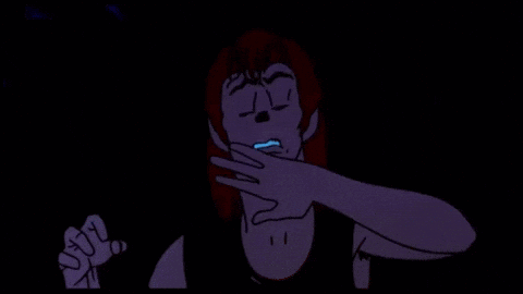 A Close Up Of A Cartoon Character With A Blue Eye GIF