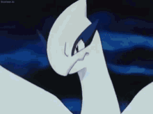 A Close Up Of A Cartoon Character With A Blue Eye And A Blue Background . GIF