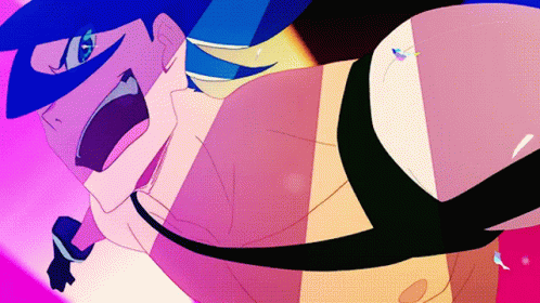 A Close Up Of A Cartoon Character With A Blue Hat On GIF