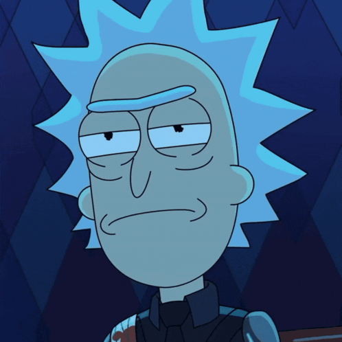 A Close Up Of A Cartoon Character With A Blue Head GIF