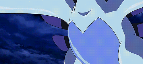 A Close Up Of A Cartoon Character With A Blue Heart On Its Chest GIF