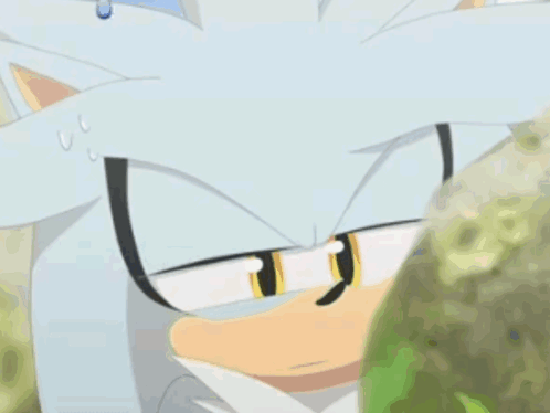 A Close Up Of A Cartoon Character With A Blue Tear Coming Out Of His Eye GIF