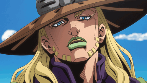 A Close Up Of A Cartoon Character With A Cowboy Hat GIF