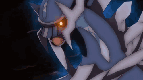 A Close Up Of A Cartoon Character With A Glowing Eye GIF