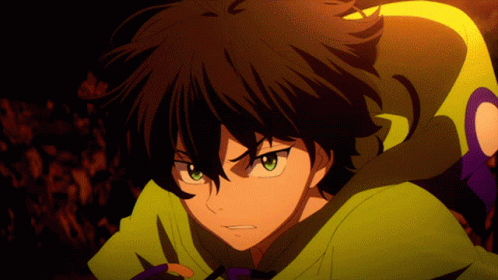 A Close Up Of A Cartoon Character With A Green Hood GIF