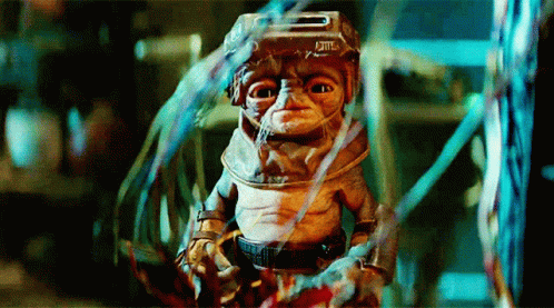 A Close Up Of A Cartoon Character With A Helmet That Says ' Elite ' On It GIF