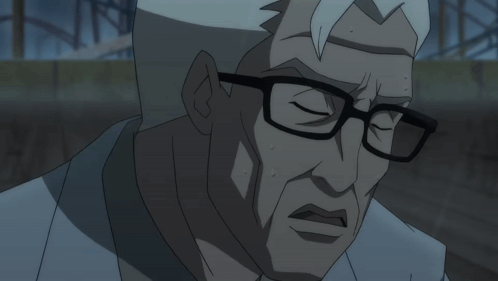 A Close Up Of A Cartoon Character With A Mask On His Face GIF