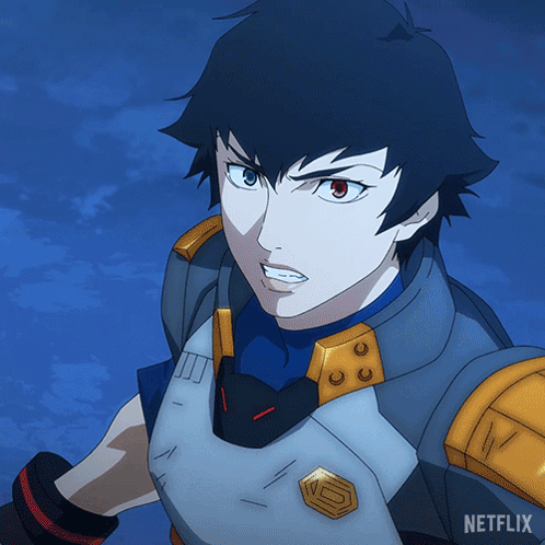 A Close Up Of A Cartoon Character With A Netflix Logo In The Corner GIF