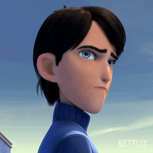 A Close Up Of A Cartoon Character With A Netflix Logo In The Corner GIF