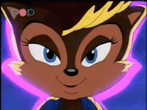 Cartoon Character Close Up With Pink Background GIF