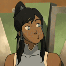 A Close Up Of A Cartoon Character With A Ponytail Making A Funny Face GIF