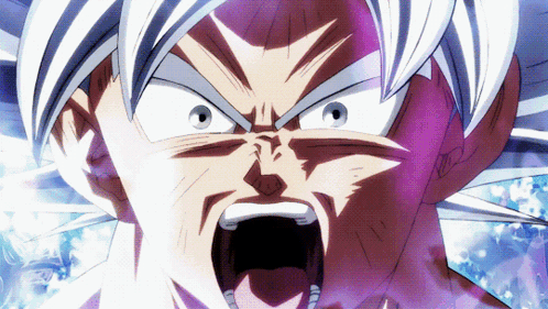 A Close Up Of A Cartoon Character With A Purple Background GIF