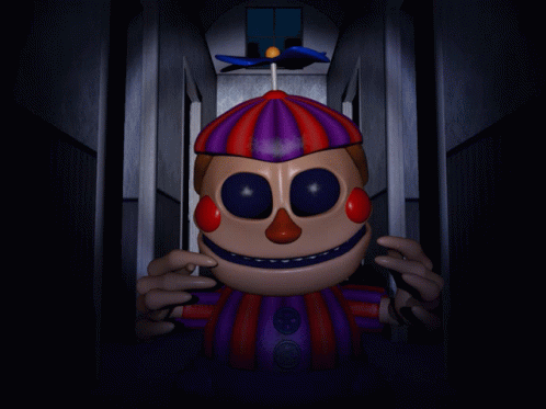 A Close Up Of A Cartoon Character With A Purple Hat GIF