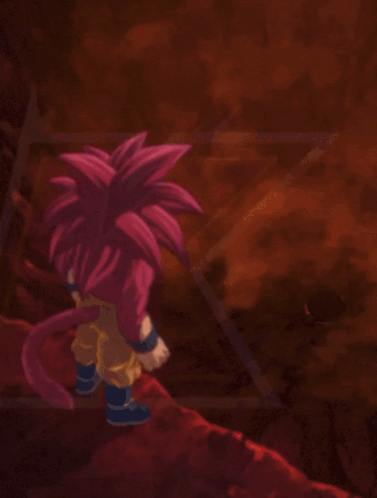 A Close Up Of A Cartoon Character With A Red Hair GIF