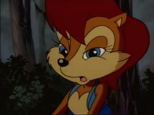Cartoon Girl Surprised Expression GIF