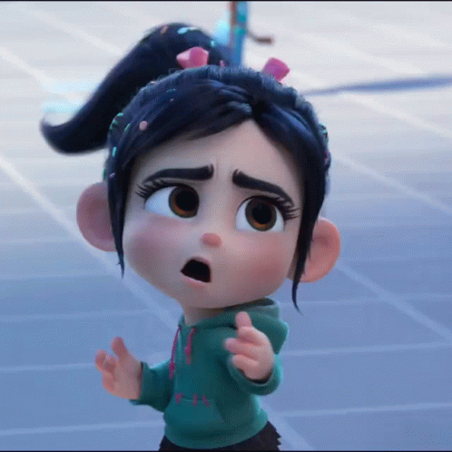 A Close Up Of A Cartoon Character With A Surprised Look GIF