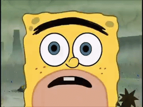 A Close Up Of A Cartoon Character With A Surprised Look On His Face . GIF