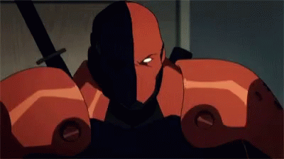 A Close Up Of A Cartoon Character With A Sword In His Hand . GIF