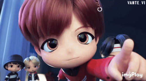A Close Up Of A Cartoon Character With A Watermark That Says Vante Vi GIF