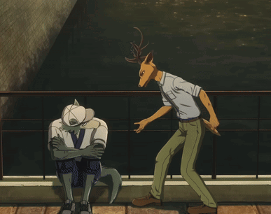 A Close Up Of A Cartoon Character With A White Hat On GIF
