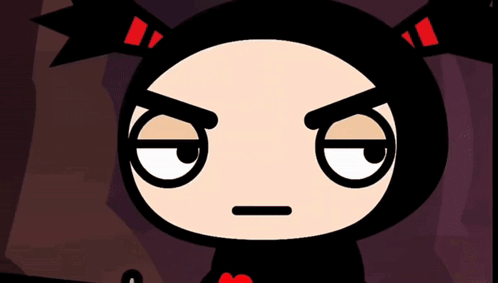 A Close Up Of A Cartoon Character With An Angry Face GIF