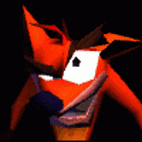 A Close Up Of A Cartoon Character With Big Eyes GIF