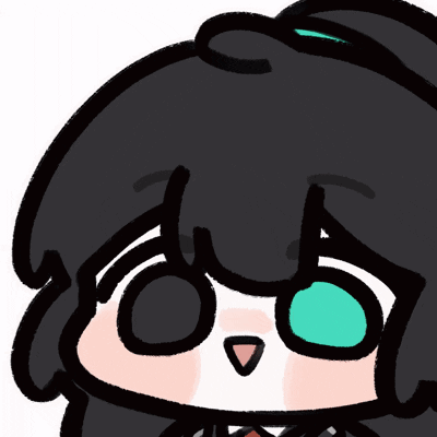 A Close Up Of A Cartoon Character With Black Hair And Green Eyes GIF