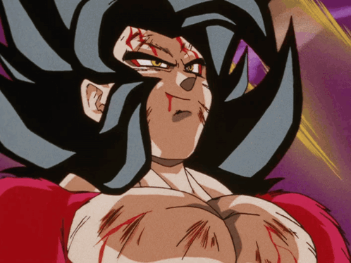A Close Up Of A Cartoon Character With Blood Coming Out Of His Nose GIF