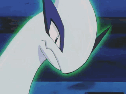 A Close Up Of A Cartoon Character With Blue Eyes GIF