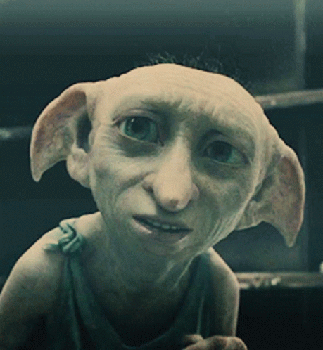 A Close Up Of A Cartoon Character With Ears GIF