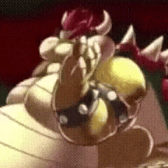 a close up of a cartoon character with horns and a crown on his head .