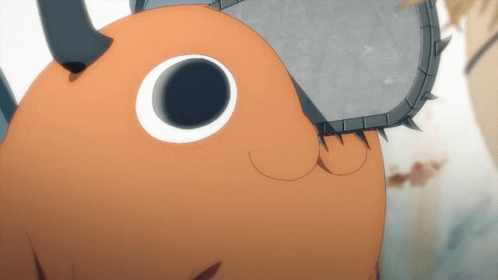 A Close Up Of A Cartoon Character With Horns GIF