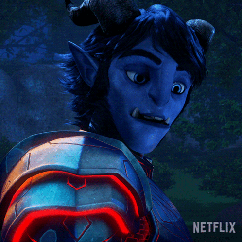 A Close Up Of A Cartoon Character With Netflix Written On The Bottom GIF