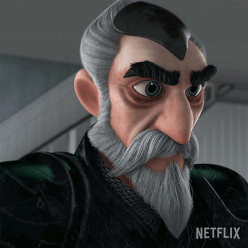 A Close Up Of A Cartoon Character With Netflix Written On The Bottom Right GIF