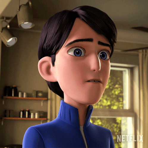 A Close Up Of A Cartoon Character With Netflix Written On The Bottom GIF