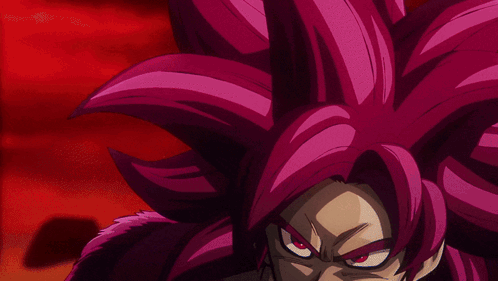 A Close Up Of A Cartoon Character With Pink Hair GIF