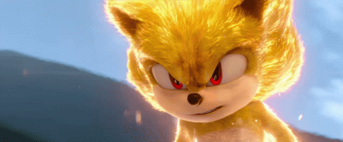 A Close Up Of A Cartoon Character With Red Eyes And Yellow Fur GIF