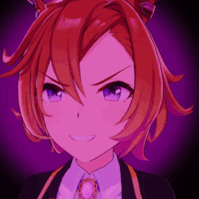 A Close Up Of A Cartoon Character With Red Hair GIF