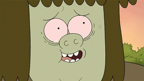 A Close Up Of A Cartoon Character With Tears Coming Out Of His Eyes GIF