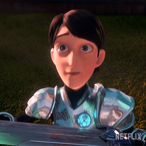 A Close Up Of A Cartoon Character With The Word Netflix On The Bottom Right GIF