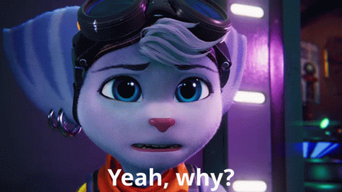 A Close Up Of A Cartoon Character With The Words Yeah Why Below It GIF