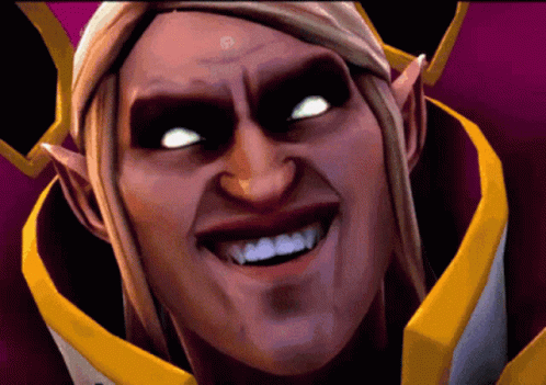 A Close Up Of A Cartoon Character With White Eyes GIF