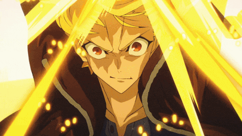 A Close Up Of A Cartoon Character With Yellow Hair GIF