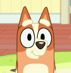 A Close Up Of A Cartoon Dog With A Horseshoe In The Background GIF