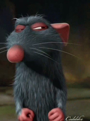 A Close Up Of A Cartoon Rat With The Name Csodalike On The Bottom Right GIF