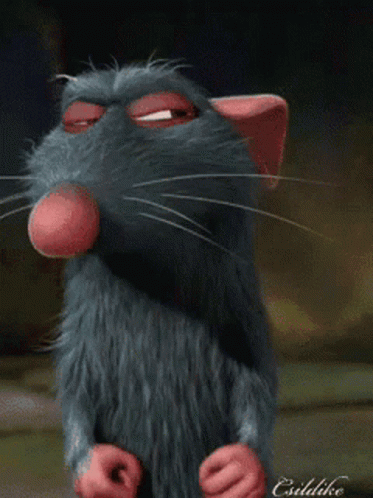 A Close Up Of A Cartoon Rat With The Word Couldlike On The Bottom Right GIF