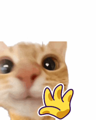 A Close Up Of A Cat Giving A Thumbs Up With A Yellow Hand . GIF