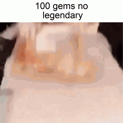 A Close Up Of A Cat 'S Face With The Words 100 Gems No Legendary On The Bottom GIF